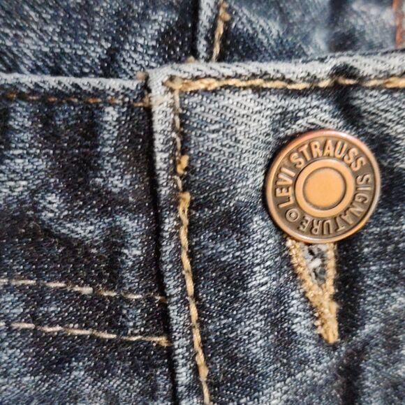 Levi Strauss Signature Womens Low Rise Bootcut Jeans Blue WPL423 Size 12 Long - Picture 4 of 11